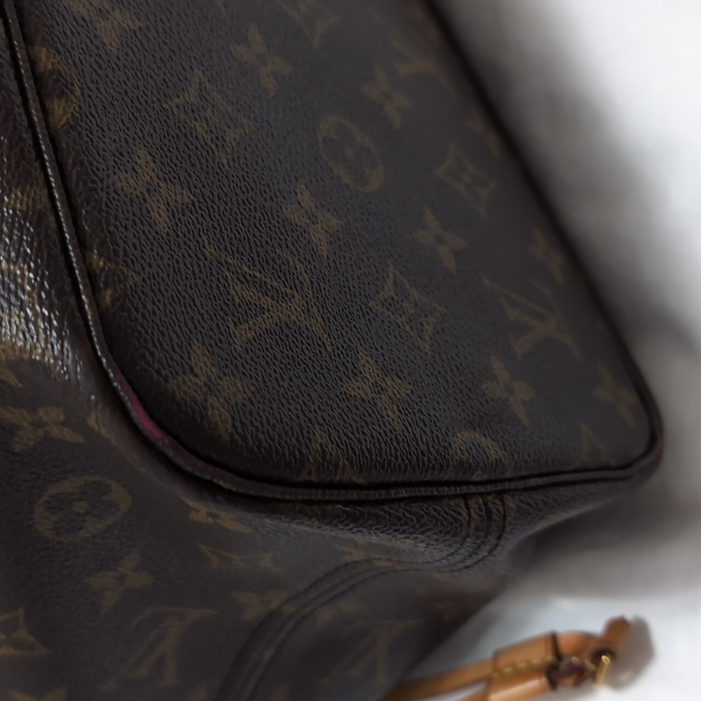 AUTHENTIC Louis Vuitton Neverfull Bag MM Hot Pink Lining Monogram - Picture 6 of 12